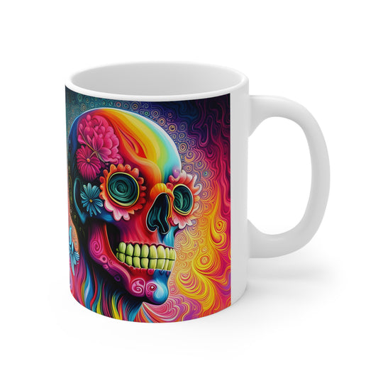 N1 Psychedelic Skull Mug