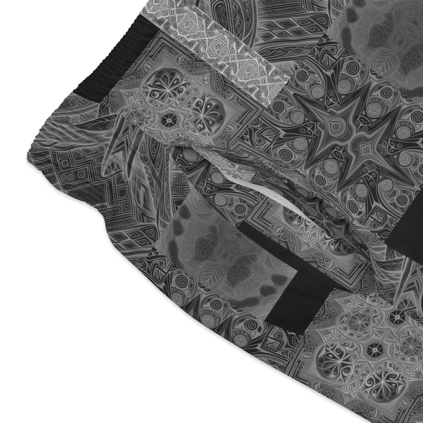 NS Greyscale Ethnic Print Swim/Sport Shorts