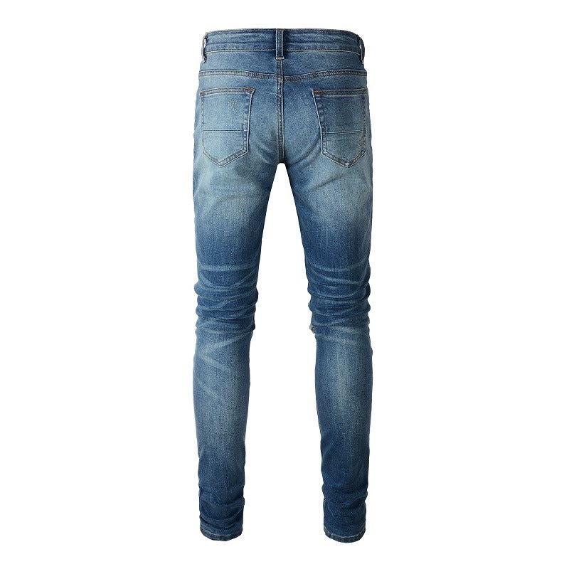 NS Leather Patch Jeans