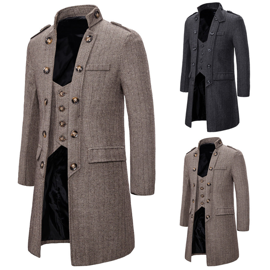 NS Herringbone Overcoat