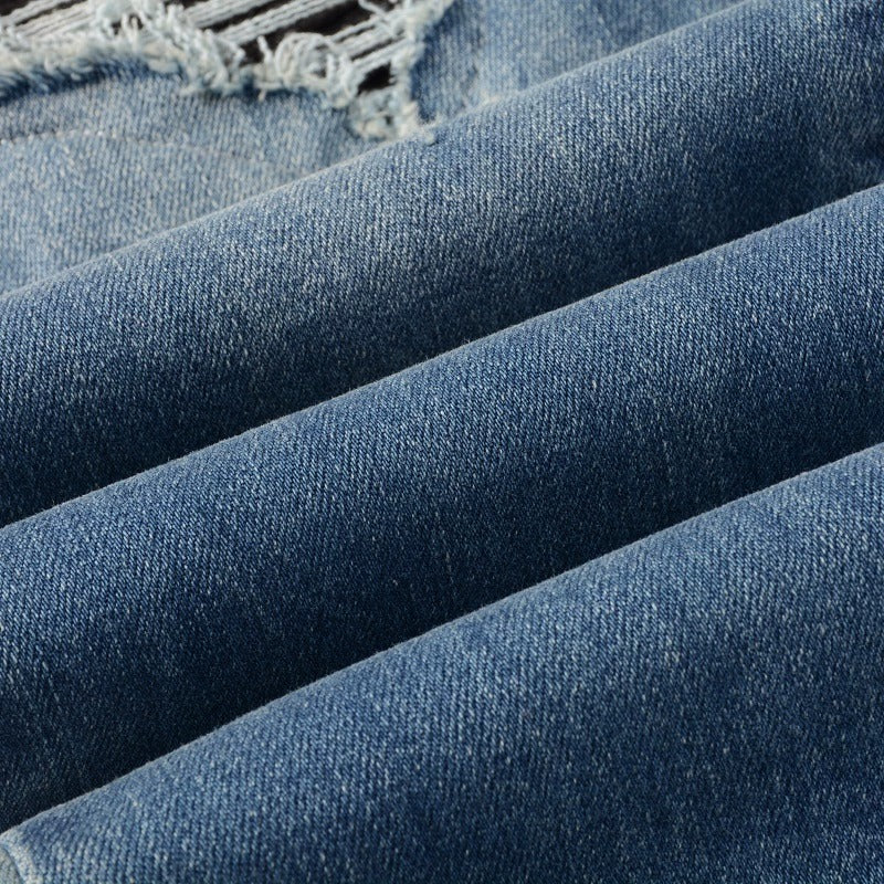 NS Leather Patch Jeans