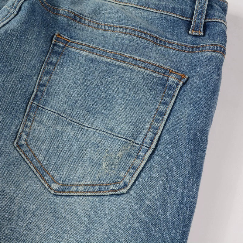 NS Leather Patch Jeans