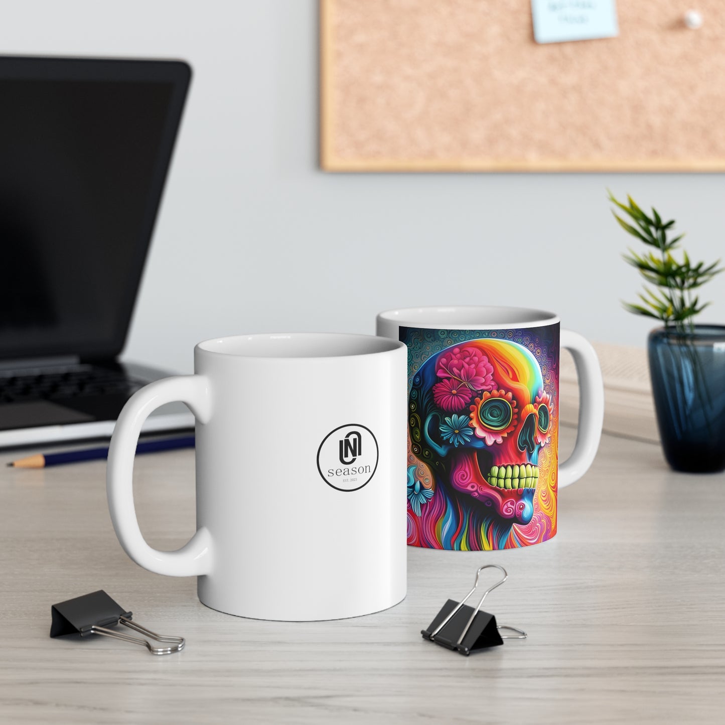 N1 Psychedelic Skull Mug