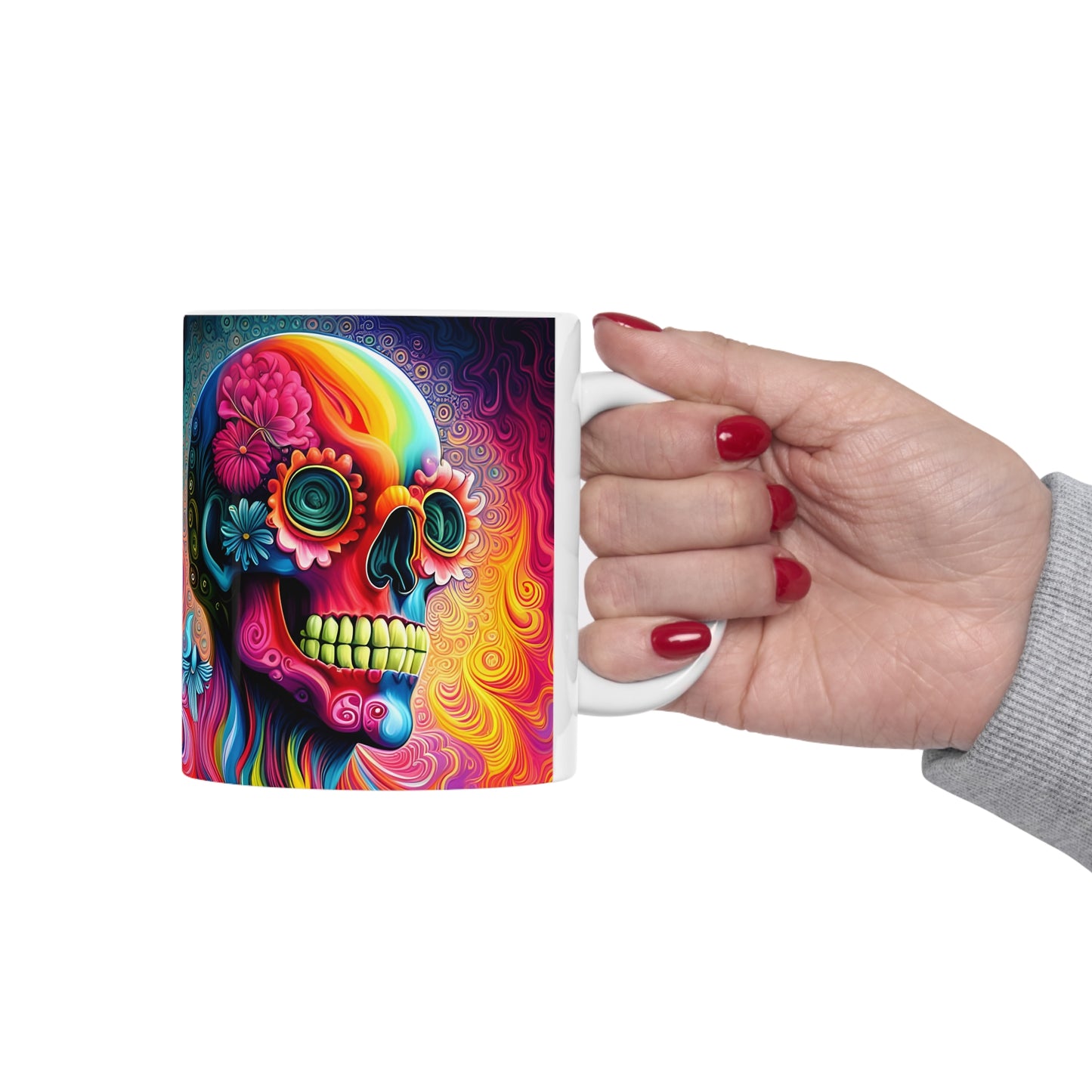 N1 Psychedelic Skull Mug