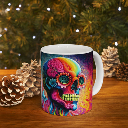 N1 Psychedelic Skull Mug