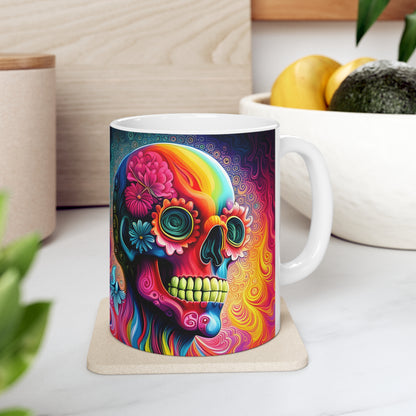 N1 Psychedelic Skull Mug